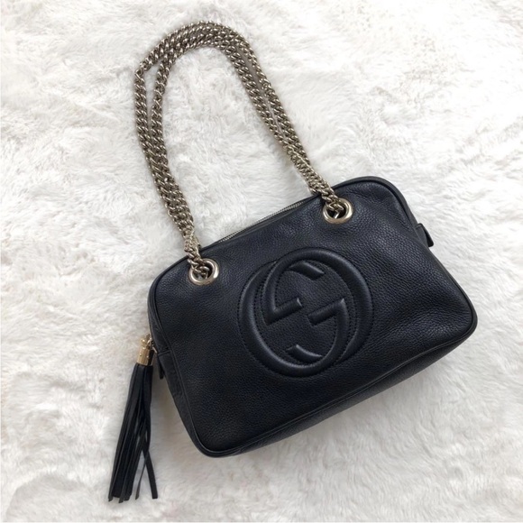 Gucci Black Leather Shoulder Bag - Picture 3 of 16